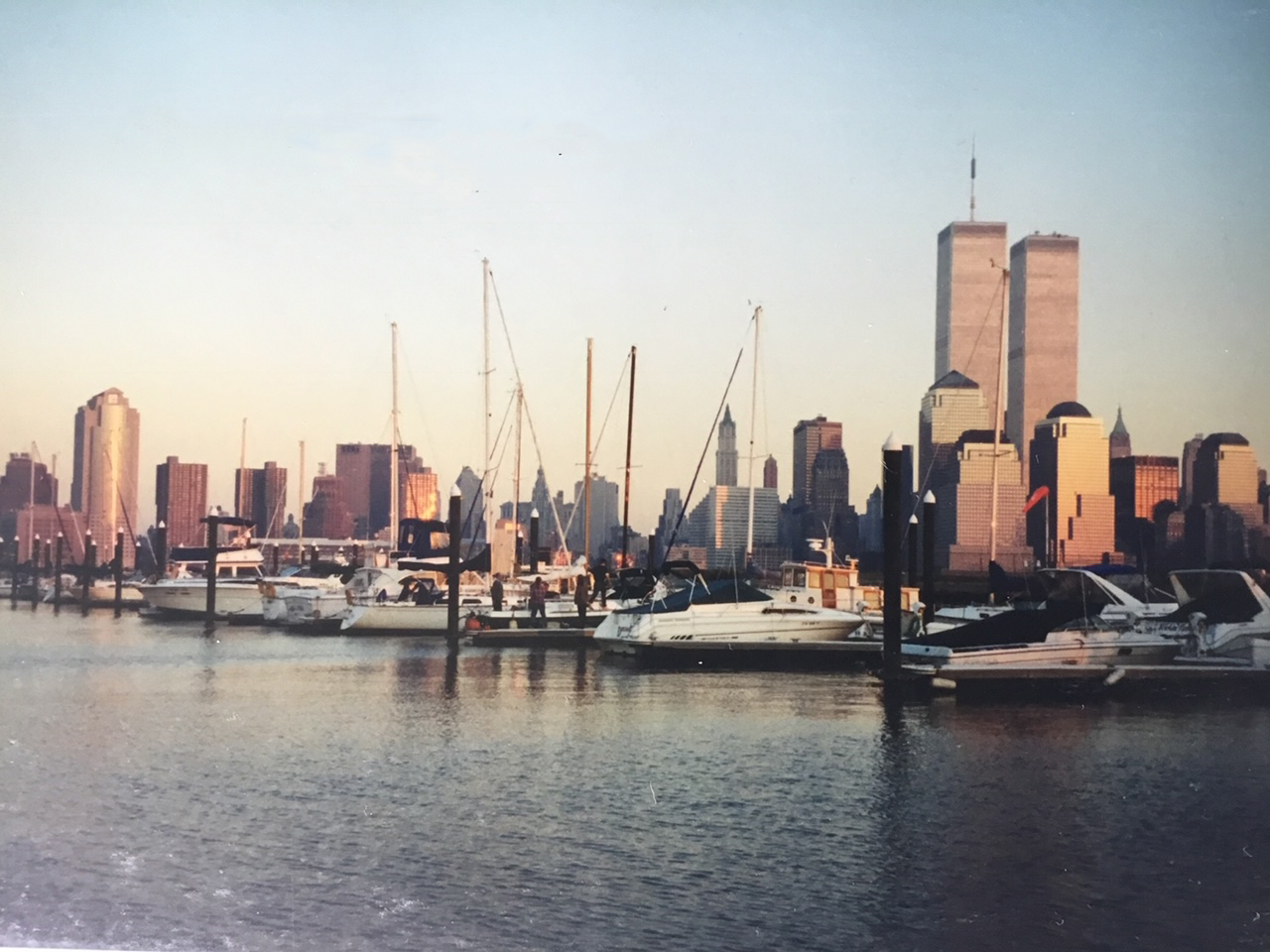 The iconic New York skyline, pictured from the New Port Marina in New Jersey