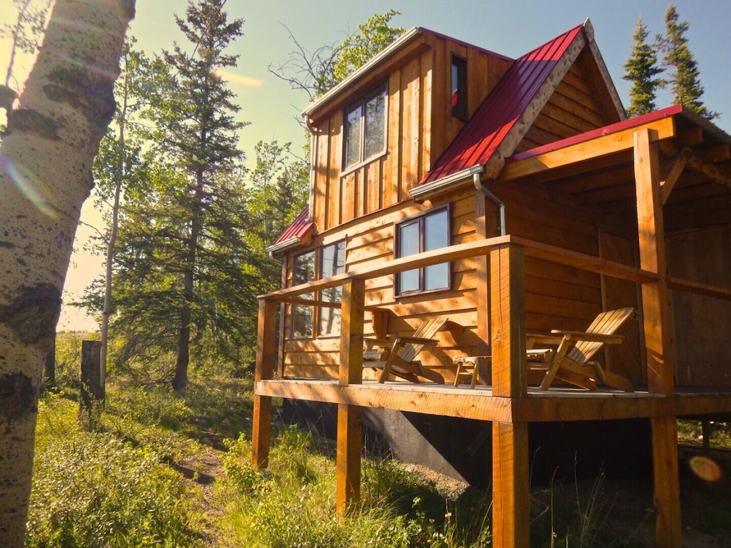 cabin exterior showing deck