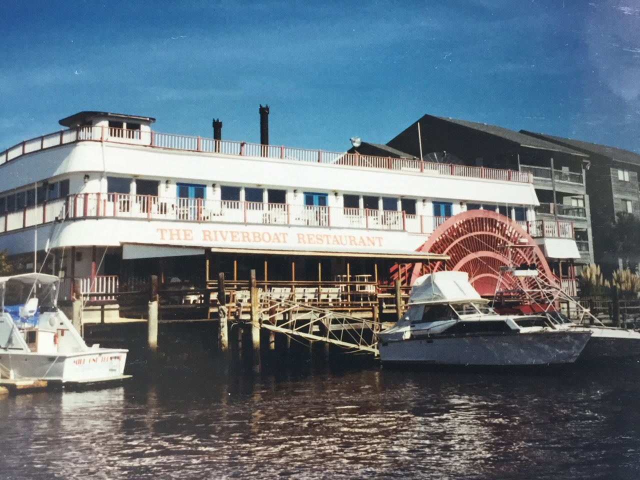 The Riverboat restaurant from the water