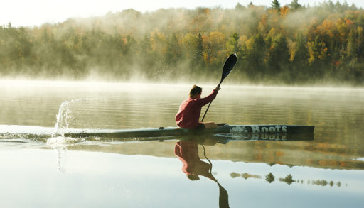 Adam van Koeverden kayaking in Algonquin Park