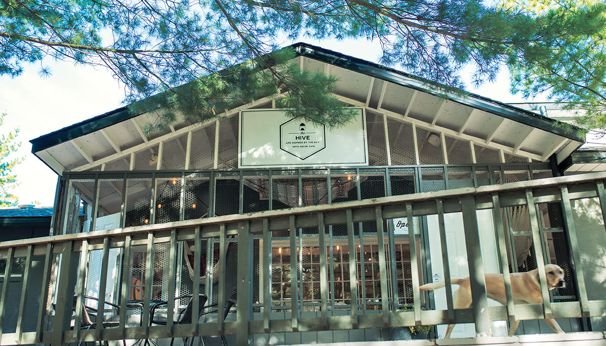 the exterior of The Hive store