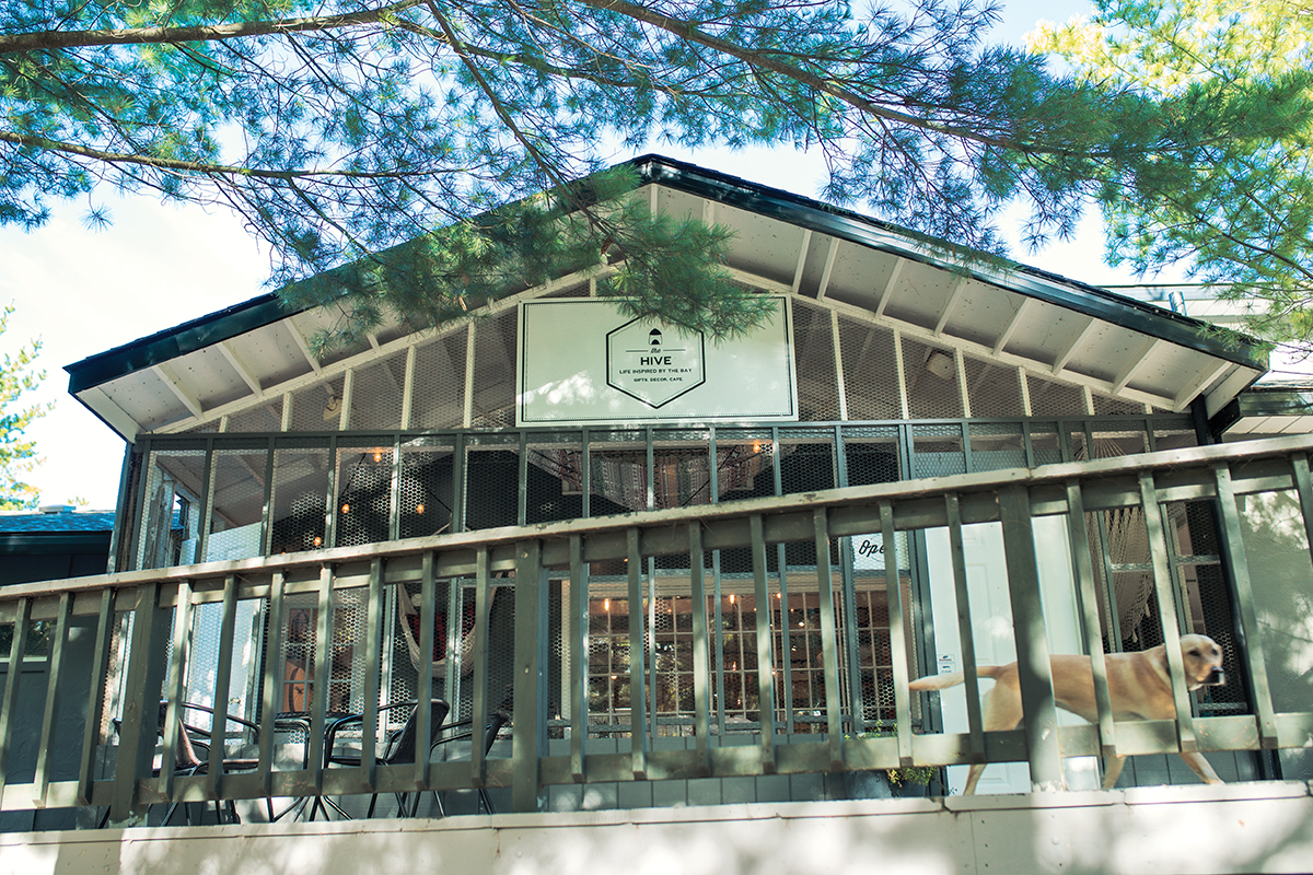 the exterior of The Hive store