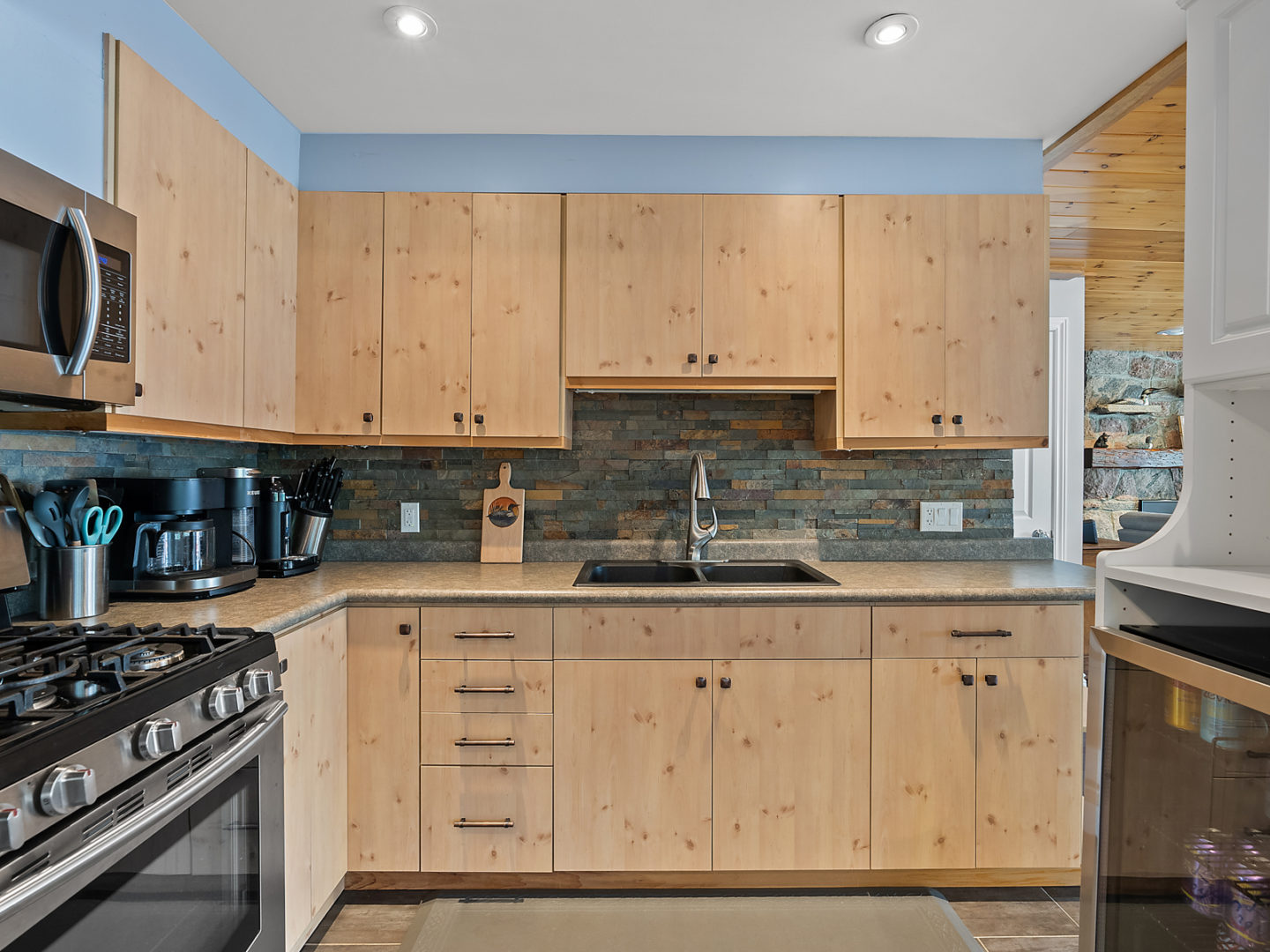 Wooden kitchen cupboards
