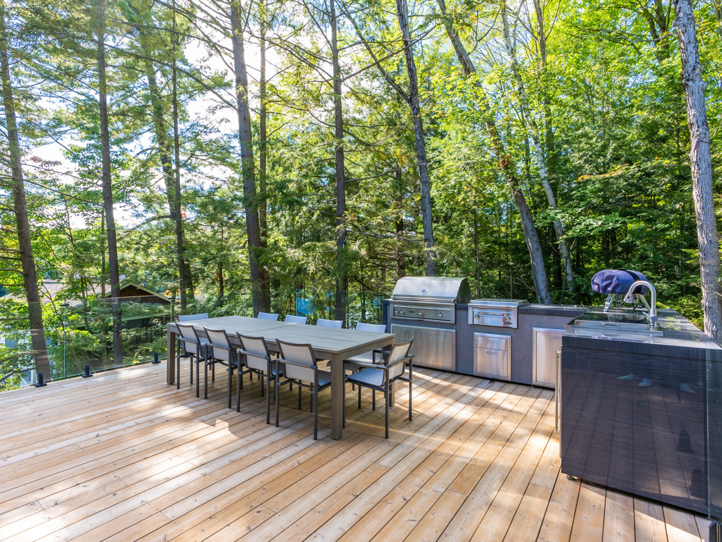 Barbecue and outdoor dining area