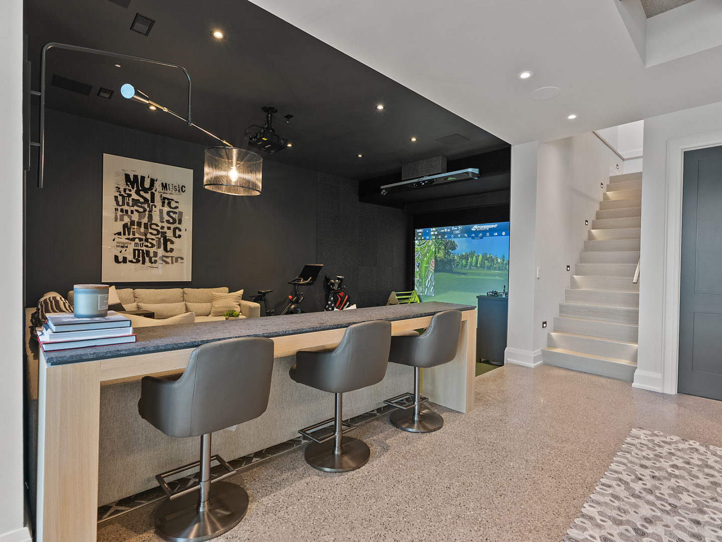 Entertaining space with top golf