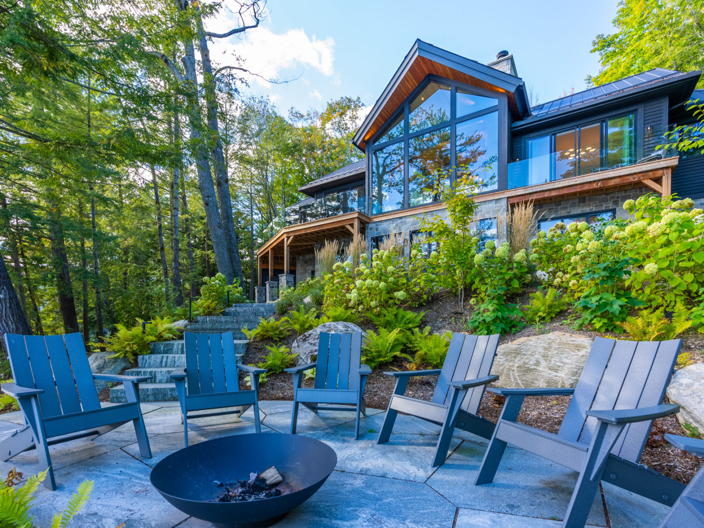 Exterior of Lake Joseph mansion