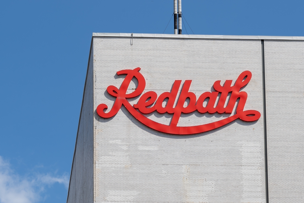 A close-up of the Redpath sugar factory in Toronto