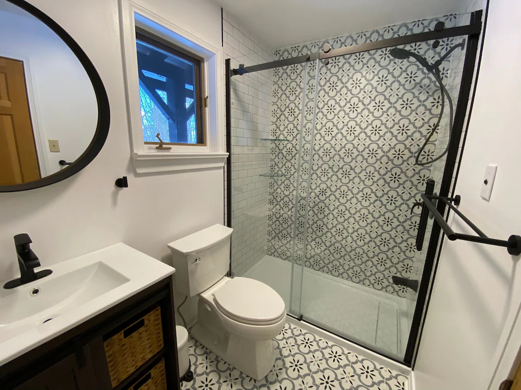 Bathroom with a shower