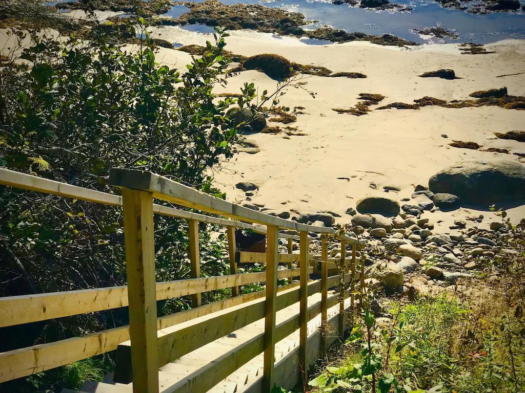 Stairs down to the beach