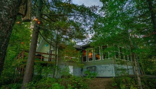 green cottage rental exterior