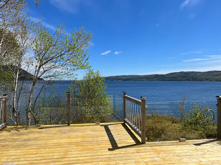 View from deck of Munroe Point Lightouse