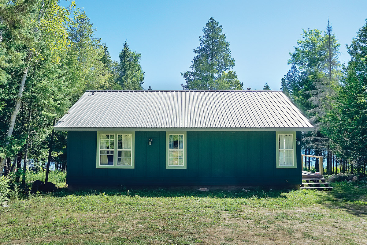 Exterior of the Ray's cottage from behind
