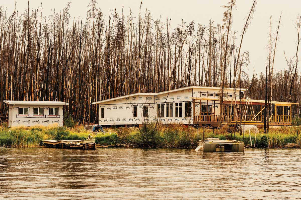 Half contructed cottage from the lake