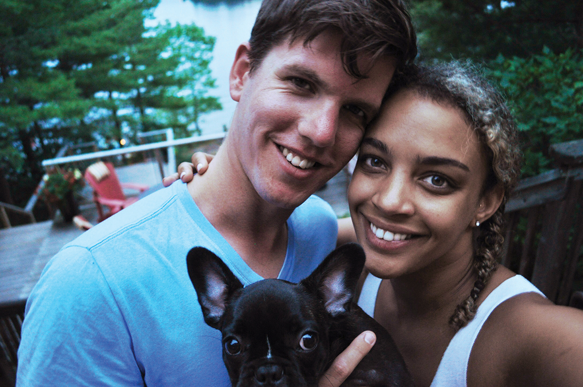 Meghan and Tim with their dog