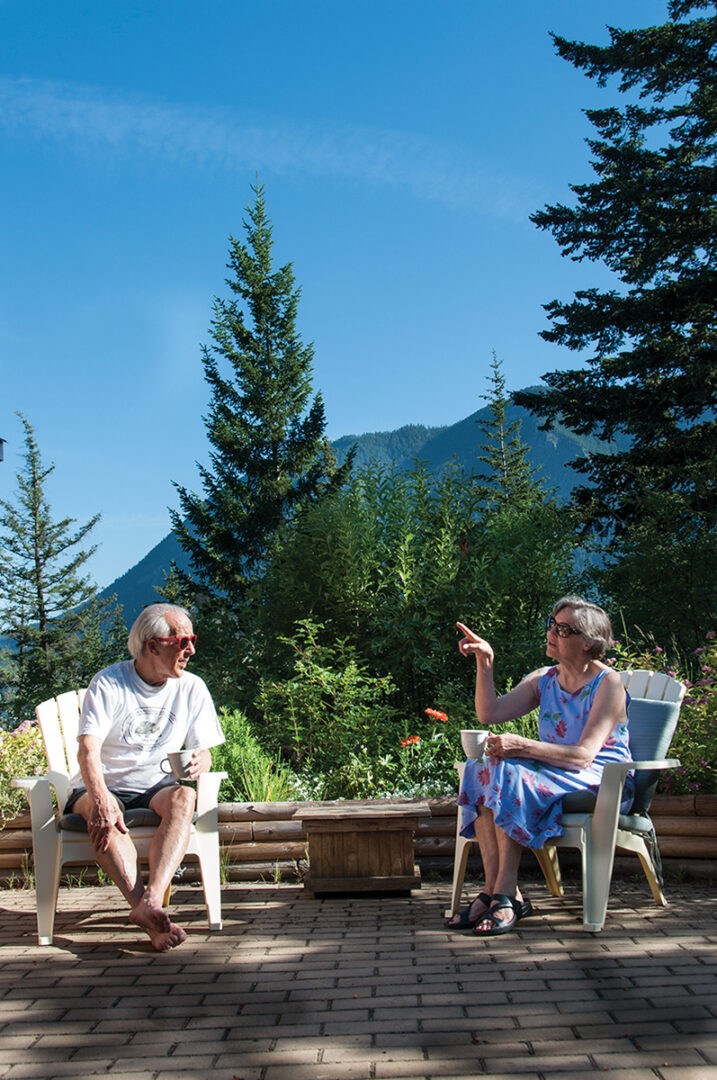 Piero and Marianne in one of their sitting areas