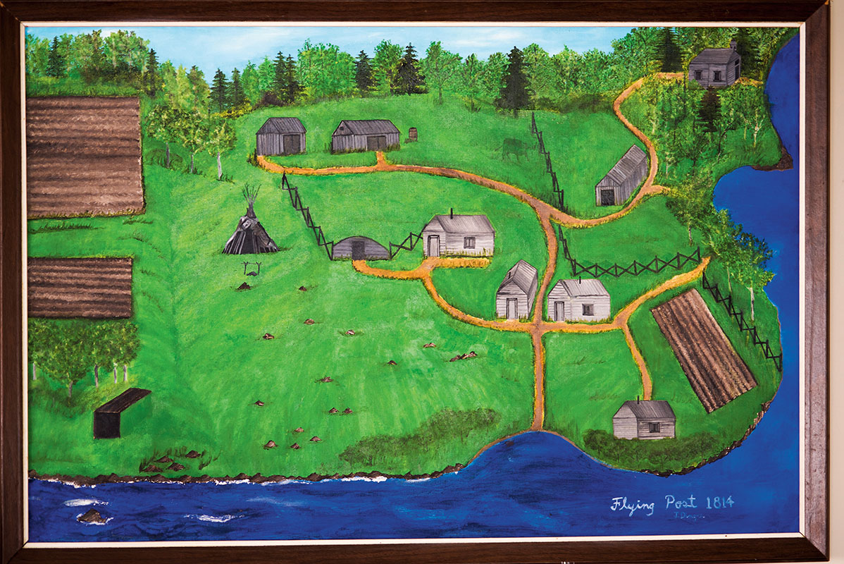 The painting of the trading post circa 1814