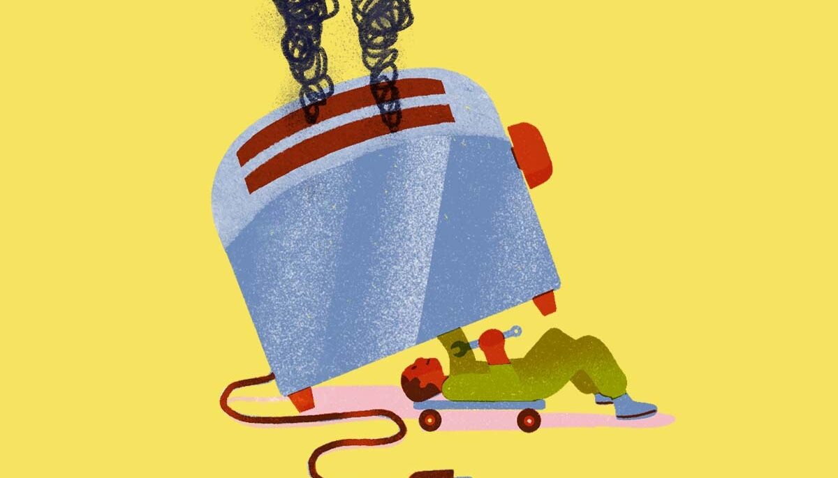 toaster being repaired