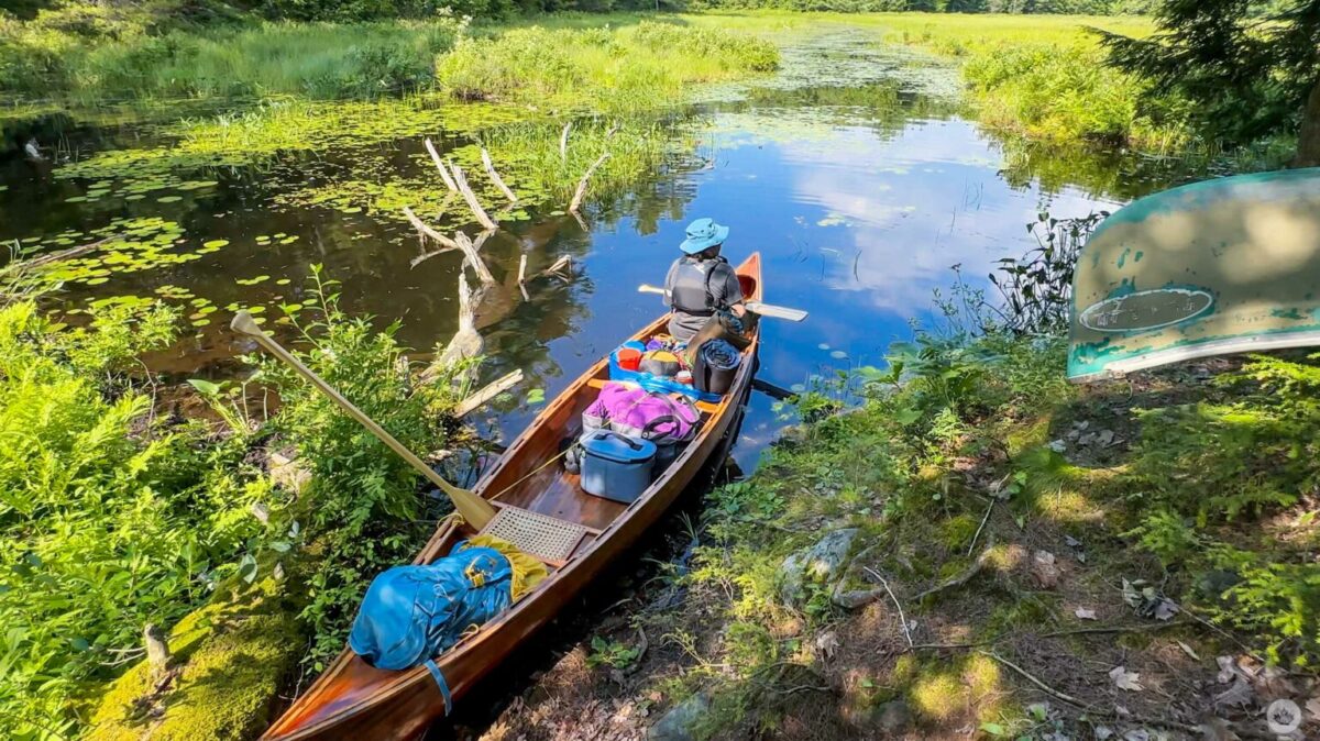 Canoe in a lake