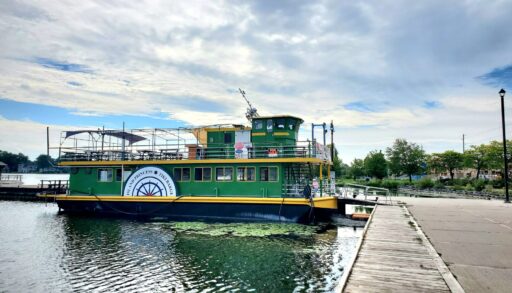 The Island Princess docked on Lake Couchiching