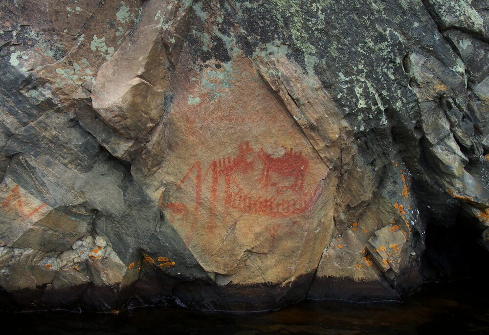 Mazinaw Rock with Indigenous pictographs at Bon Echo Provincial Park