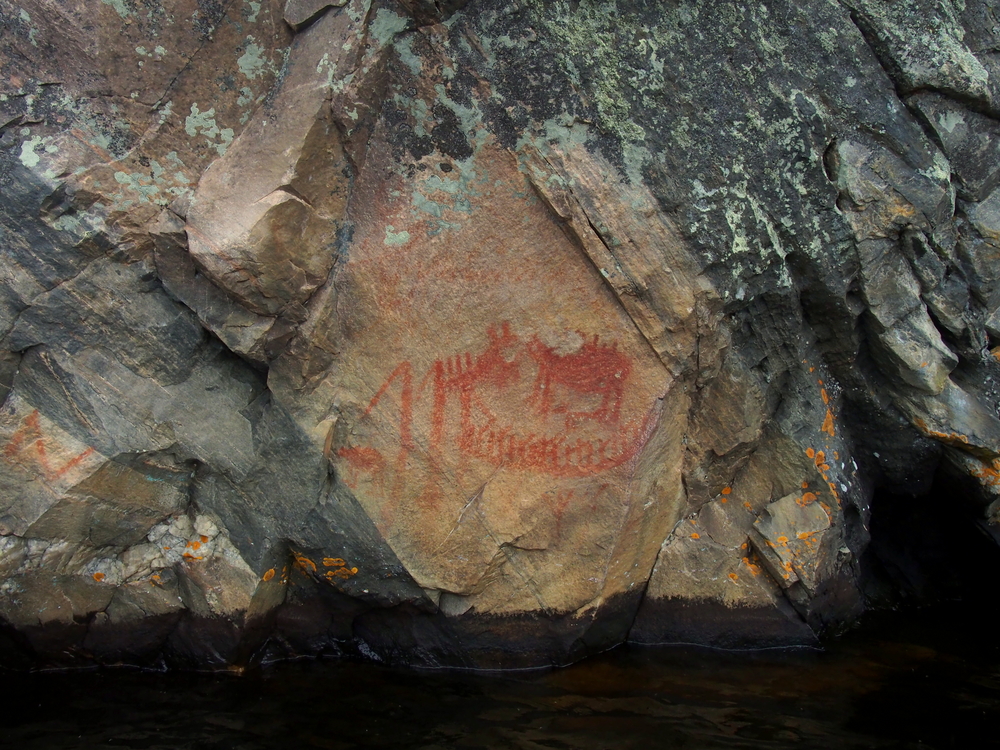 Mazinaw Rock with Indigenous pictographs at Bon Echo Provincial Park