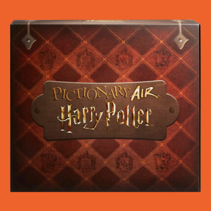 the harry potter game on an orange background