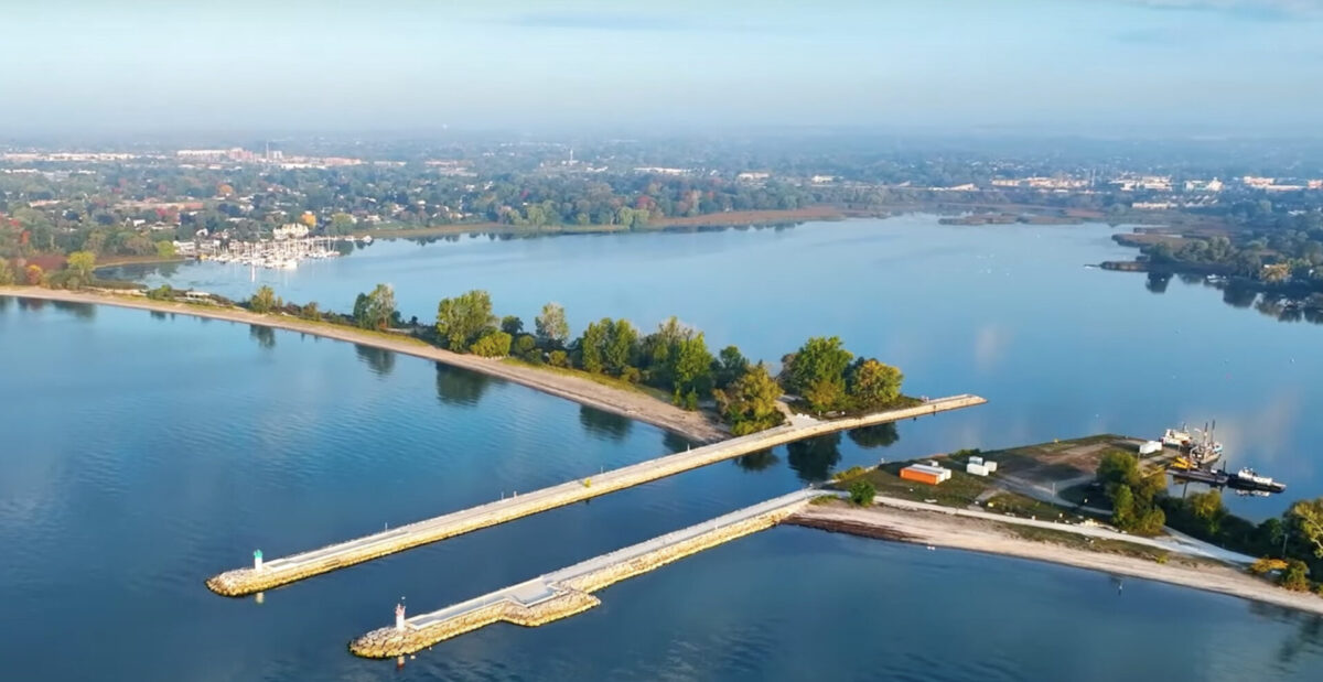 Aerial view of Pickering's Frenchman's Bay