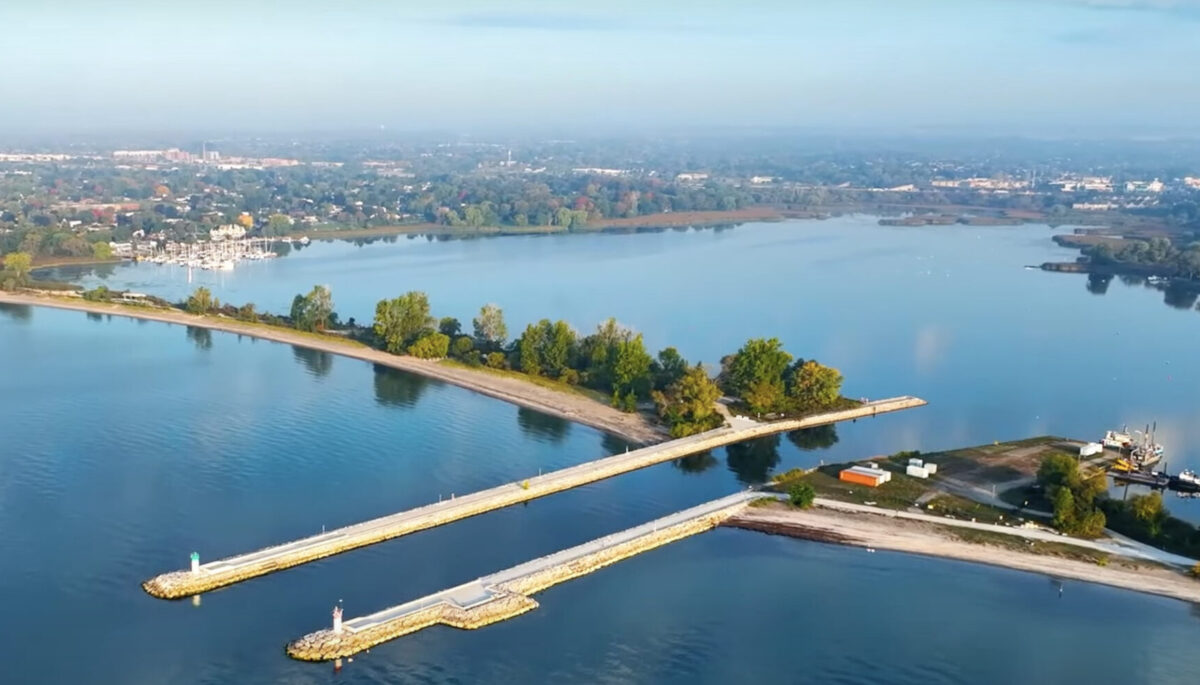 Aerial view of Pickering's Frenchman's Bay