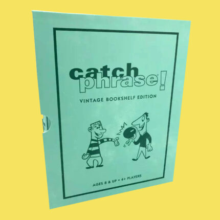 catch phrase game against a yellow background