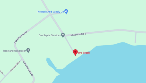 Screenshot of map showing Line 7 South in Orillia