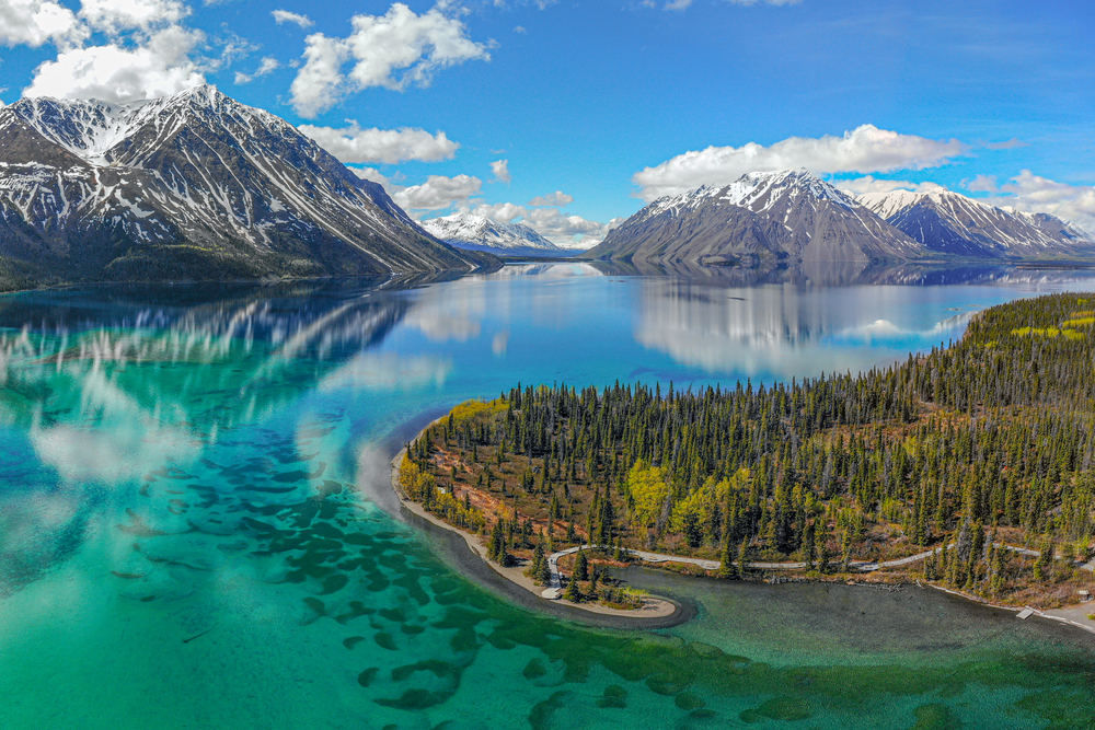 Kathleen Lake in Kluane National Park in Yukon