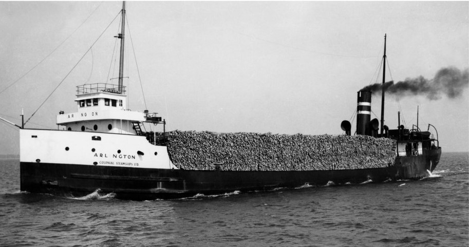 Historical photo of the Arlington freighter