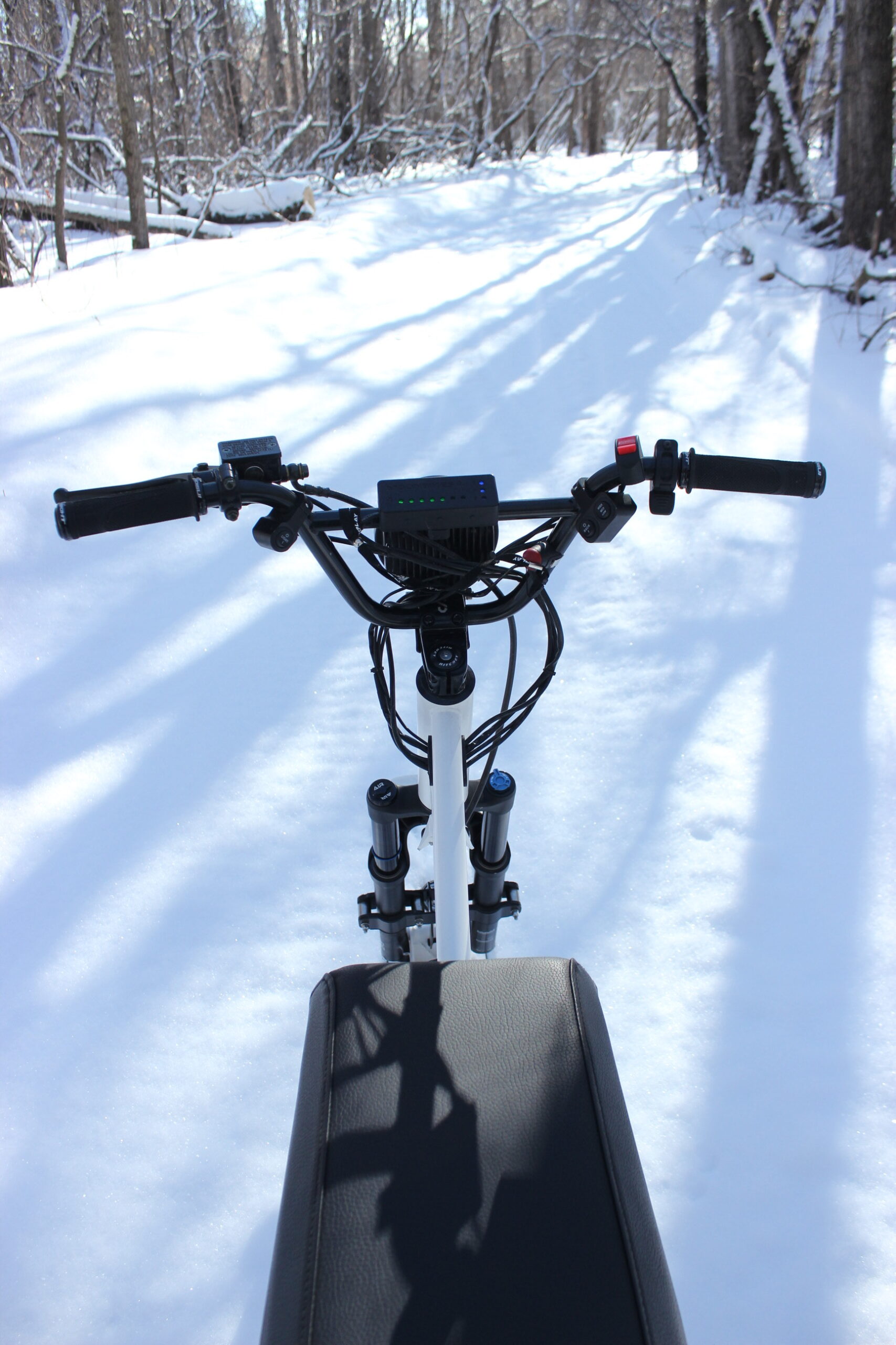 a rider-view photo of the moonbike