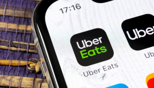Uber Eats app icon on Apple iPhone