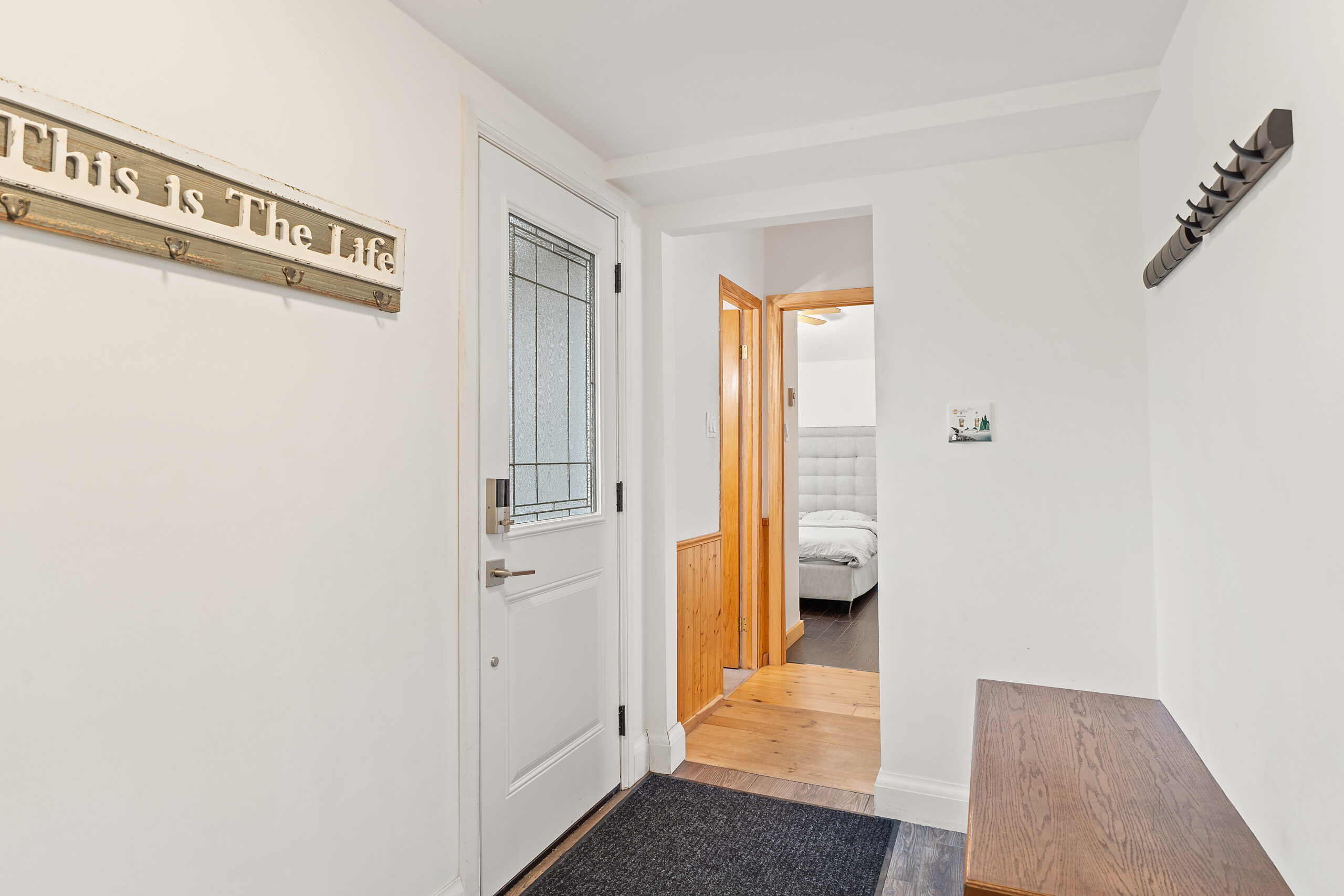 the main entrance to a house