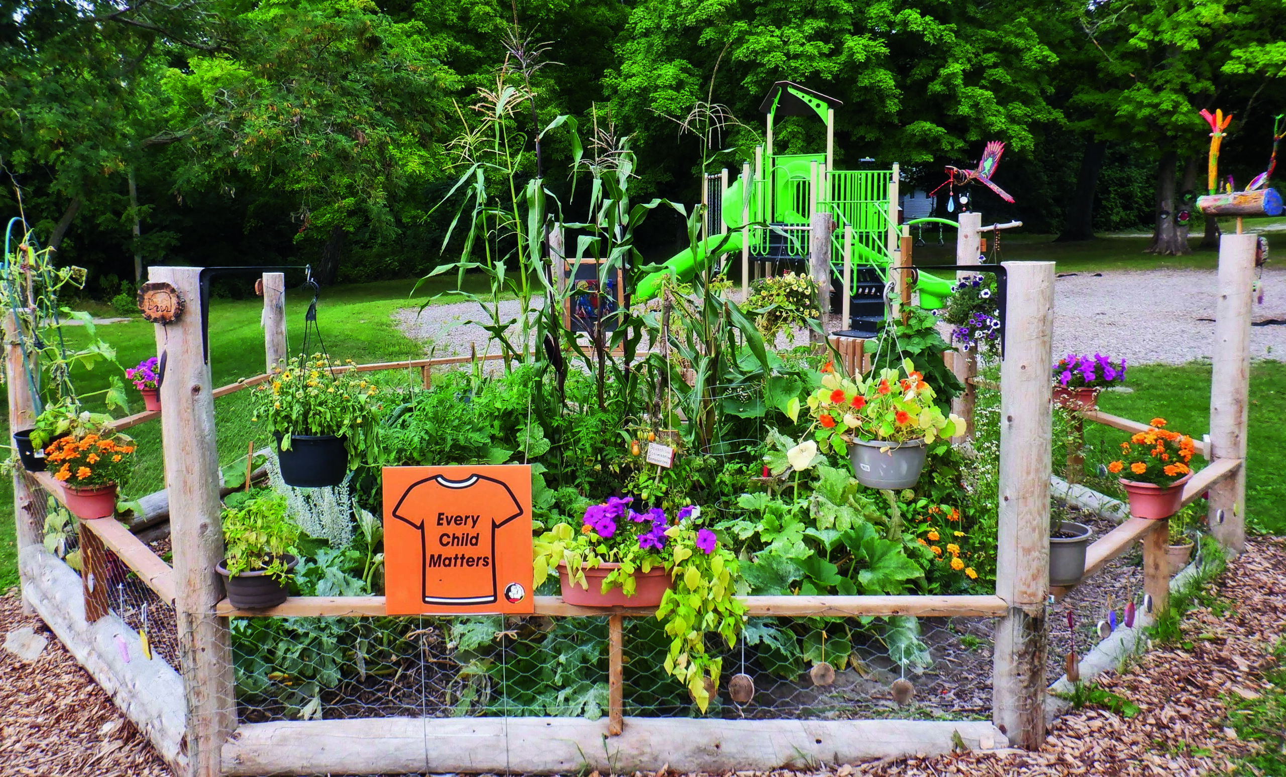 an indigenous community garden