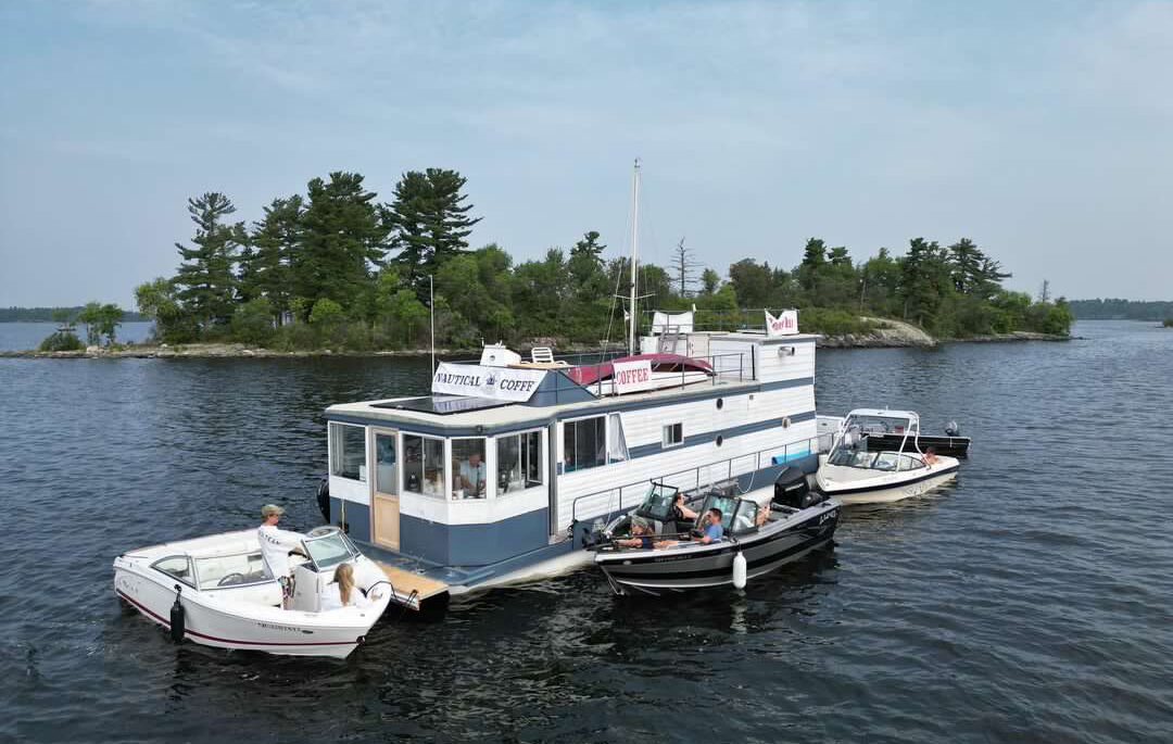 A houseboat-turned-coffee roastery