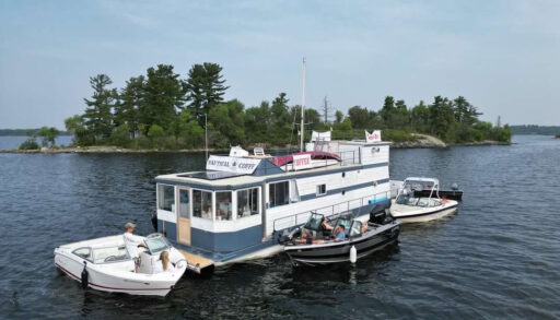 A houseboat-turned-coffee roastery