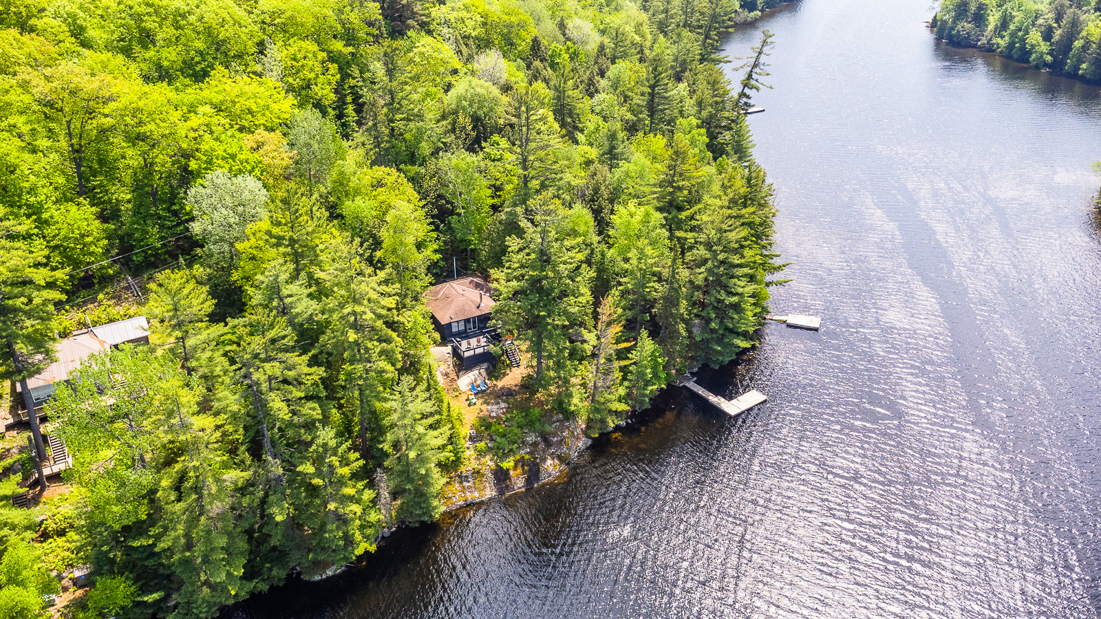 Aerial view of the property