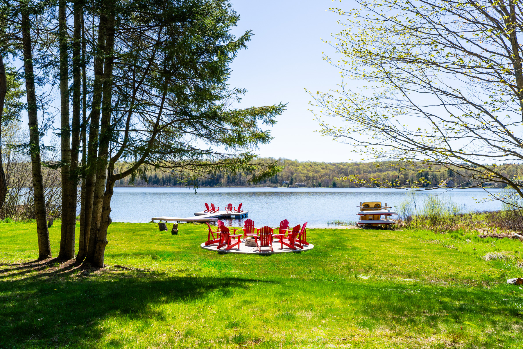 View from backyard to the lake