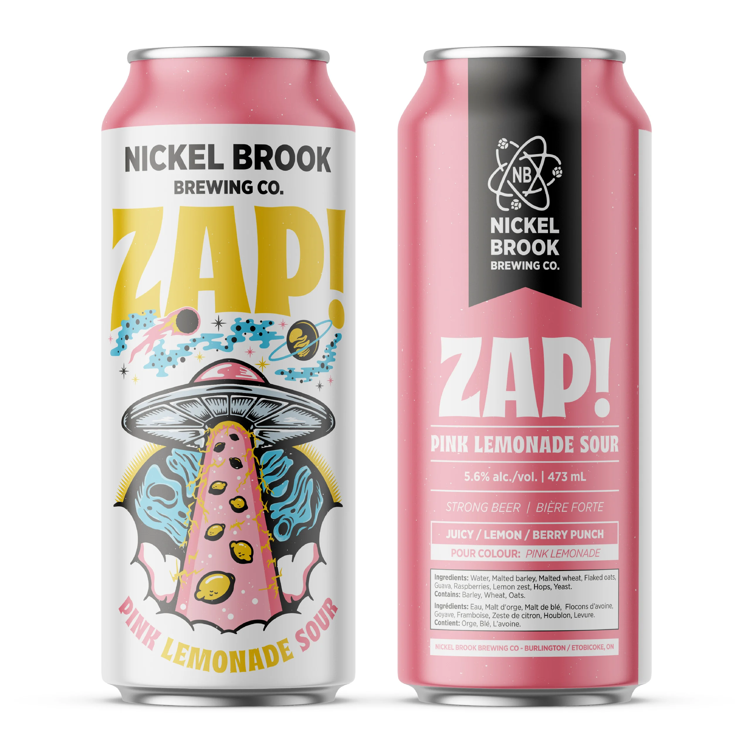 a can of Nickel Brook ZAP! against a white background