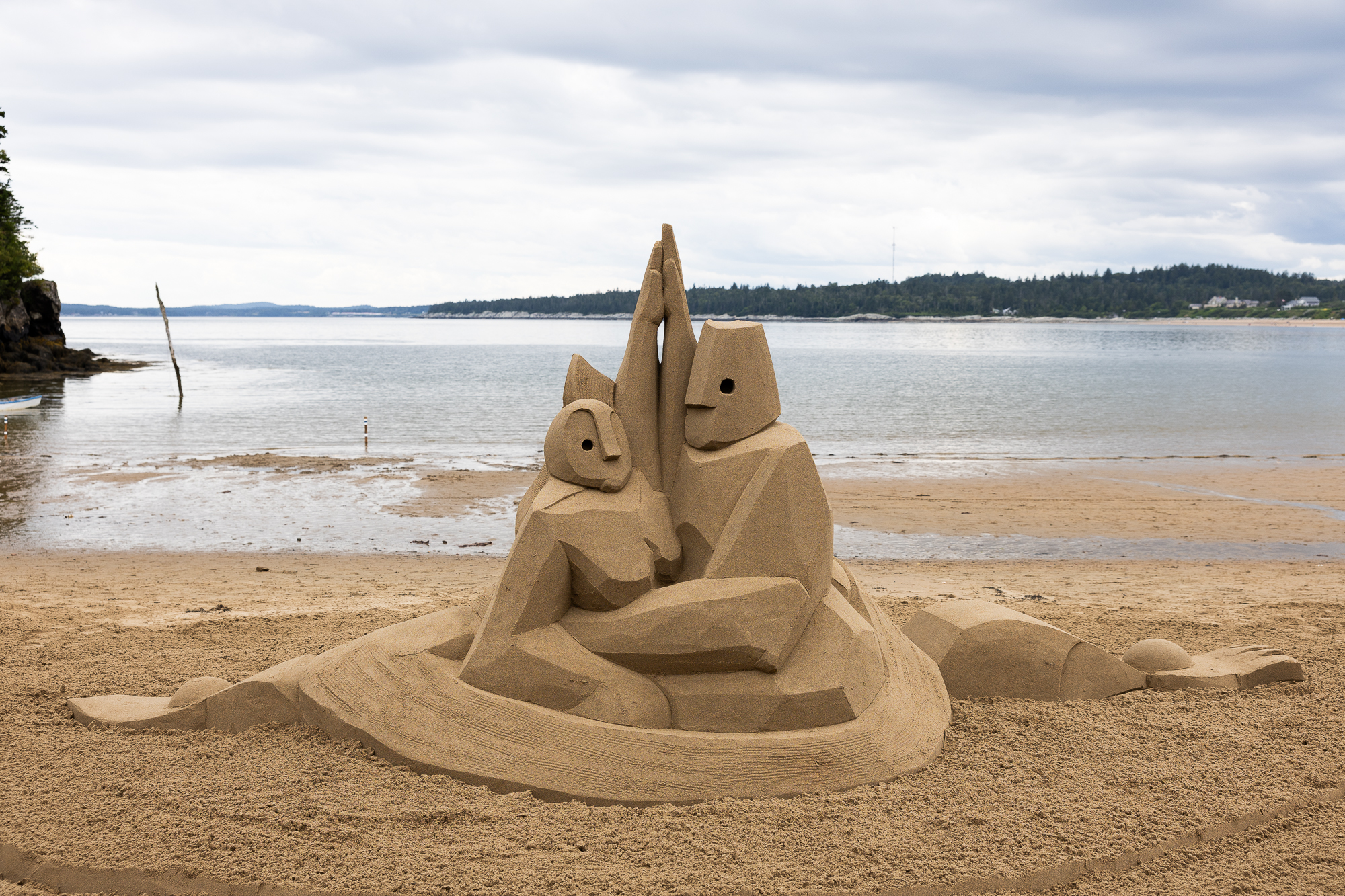 A smooth sand sculpture