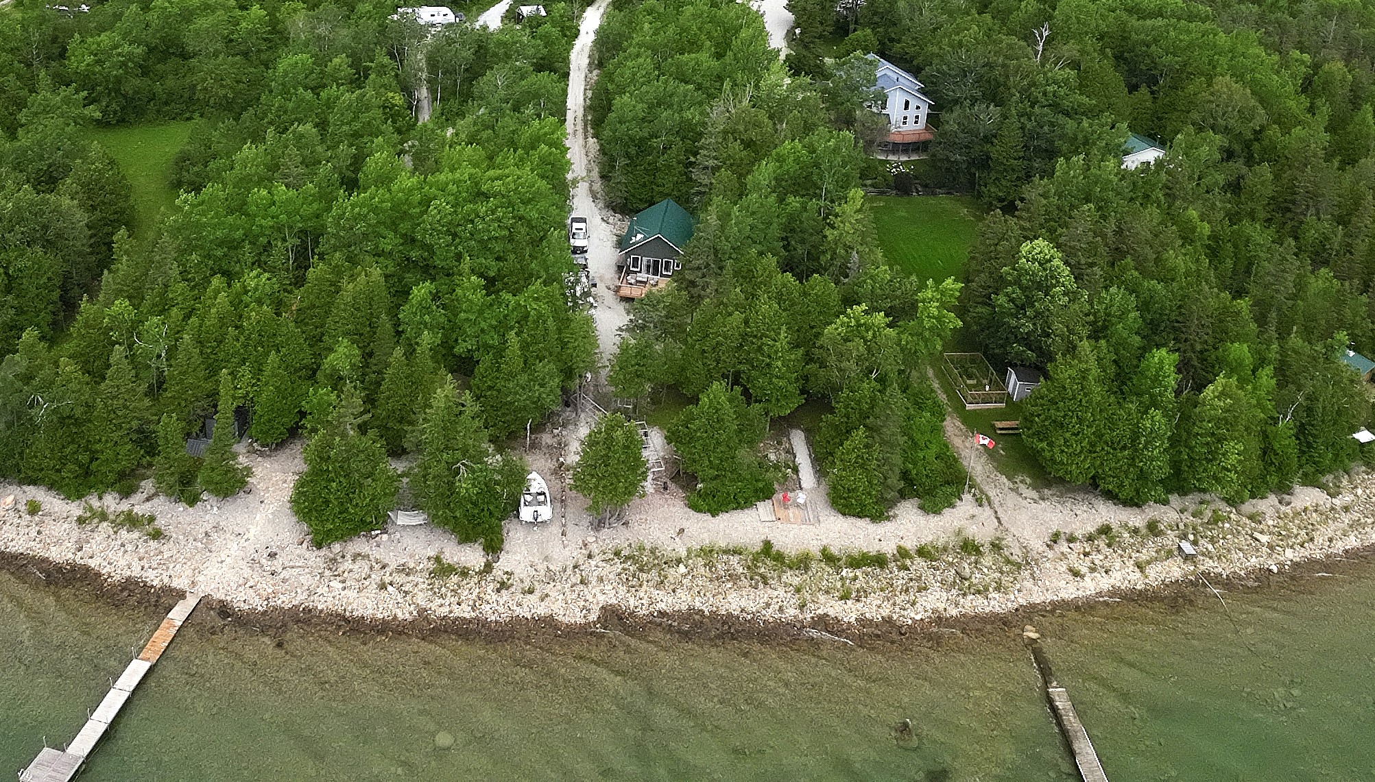 an aerial view of a property
