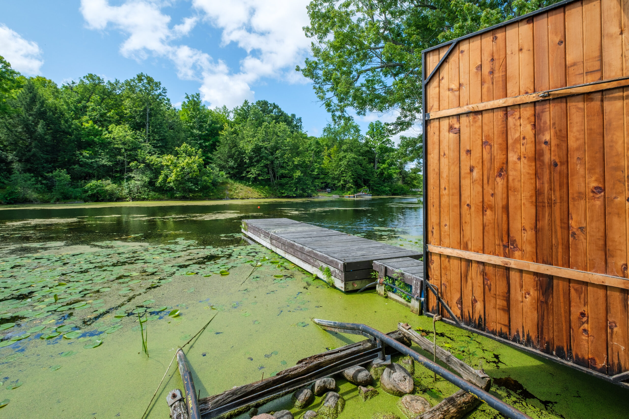 a dock at the cottage
