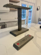 Ring hook game sitting on a kitchen counter