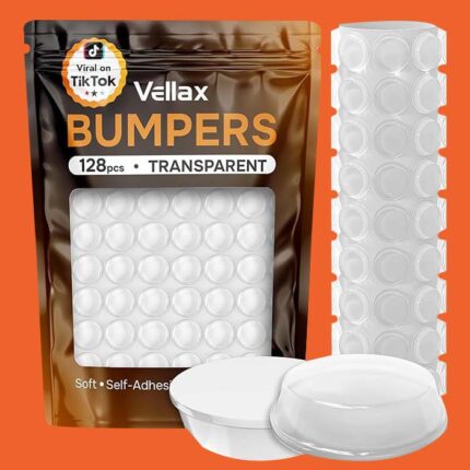 cupboard bumpers on a orange background