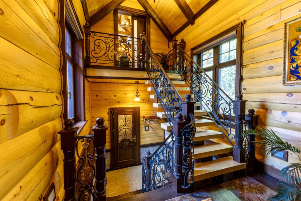 stairs to the upper-level of a home