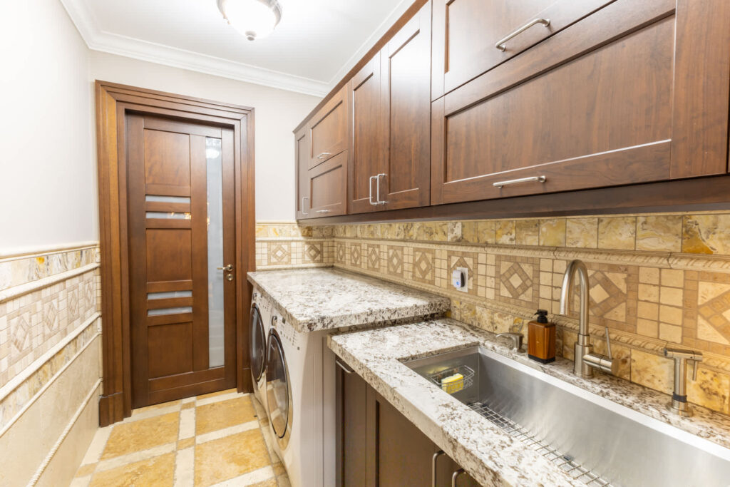 Laundry machines next to each other