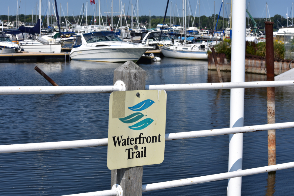 Frenchman's Bay Marina as seen from the Waterfront Trail in Pickering, Ontario, Canada