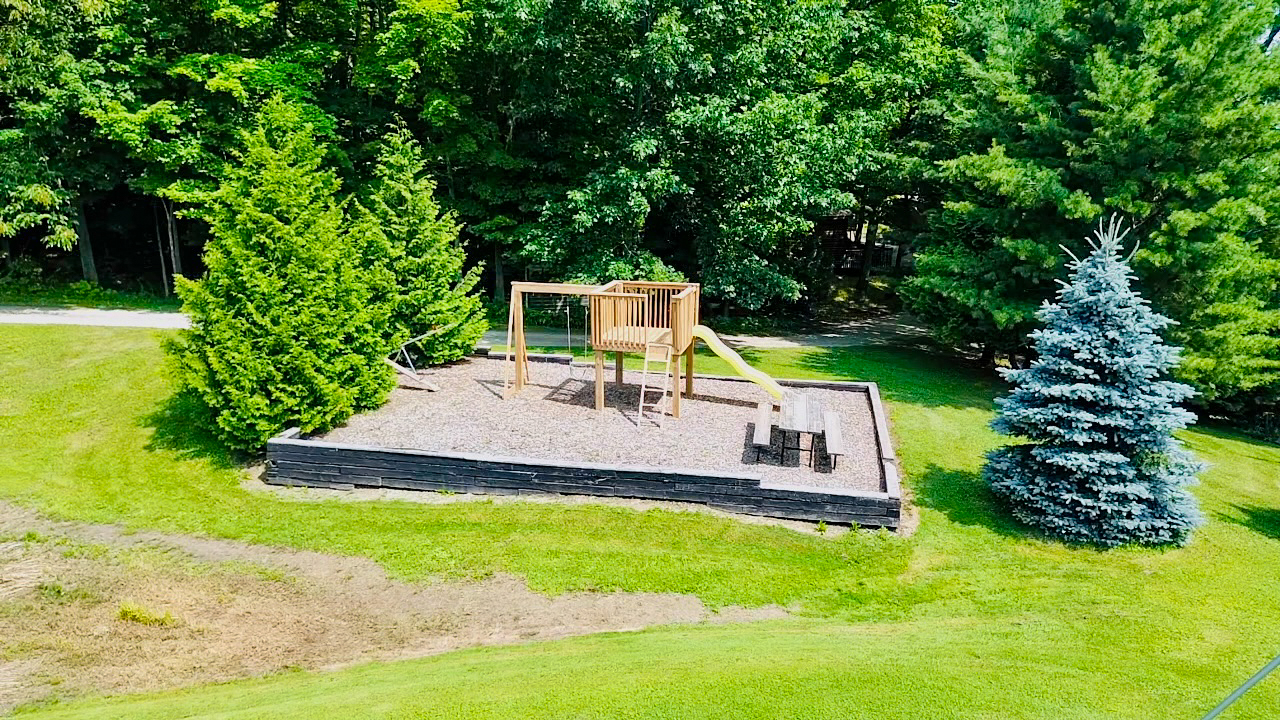 A large recreational area with open green space, perfect for outdoor games and activities.